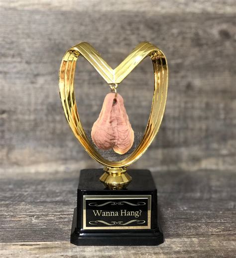 Funny Trophy Hairy Balls Trophy Wanna Hang Valentines Day Etsy Canada