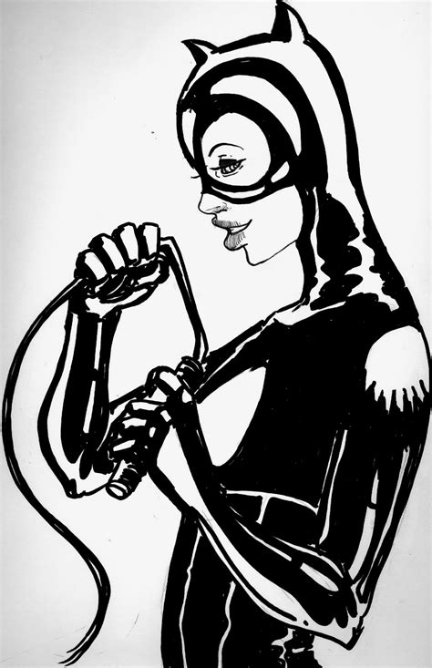 Awesome Sketch A Day Blog More Catwoman