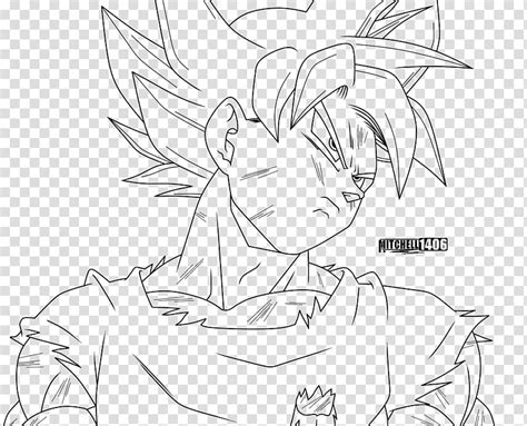 Ultra Instinct Goku Line Art Transparent Background Png Clipart Hiclipart