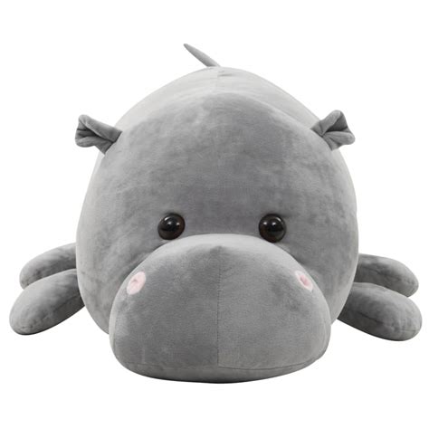 Hippo Cuddly Toy Plush Grey