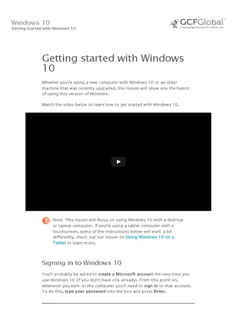 Windows 10 Getting Started With Windows 10 Pdf Windows 10