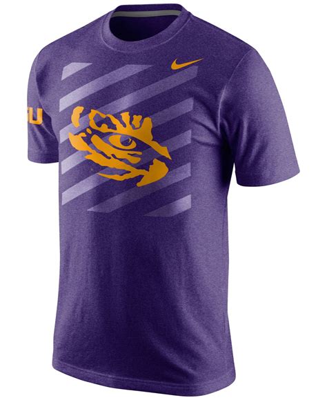 Nike Mens Lsu Tigers Varsity Stripe T Shirt In Purple For Men Lyst