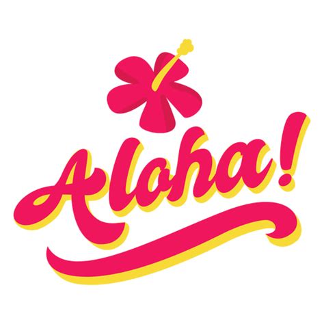 Aloha Blume Hawaii Schriftzug Transparenter Png Und Svg Vektor