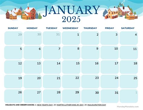 January 2025 Calendar 52 Free Pdf Printables