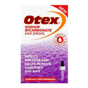 Read the package leaflet before use. Otex Blocked Ear Wax Remover Sodium Bicarbonate Ear Drops ...