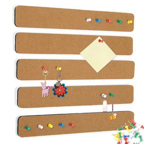 Buy 5 Pack Felt Pin Board Bar Strips Bulletin Board For Bedrooms Offices Home Wall Decoration