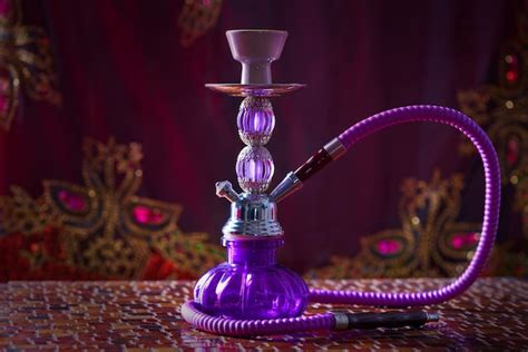 Premium Photo Hookah Shisha Smoke Purple Glass