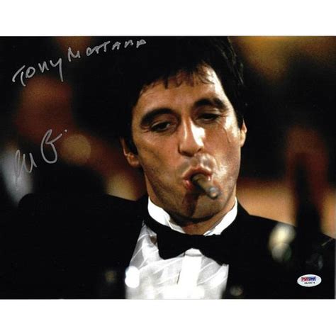 Al Pacino Signed 11x14 Scarface Photo With Tony Montana Inscription
