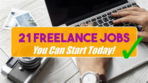 21 Freelance Jobs You Can Start Today Youtube