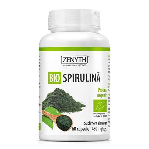 Bio Spirulina 60 Capsule Zenyth Comenzi Farmacia Tric