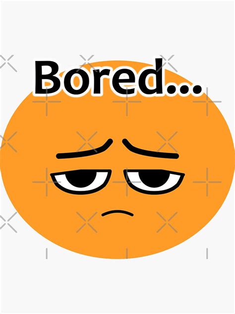 Bored Emoji Sticker For Sale By Sina Mon Redbubble