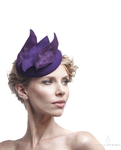 Purple Headpiece On A Headband Ladies Hats Easy To Wear Hats