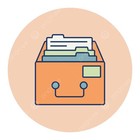 Filing Cabinet Outline Icon Workspace Sign Icon Open Database Vector