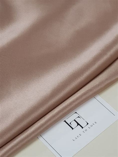 Nude Color Silk Satin Fabric By The Yard Momme 16mm Lingerie Etsy