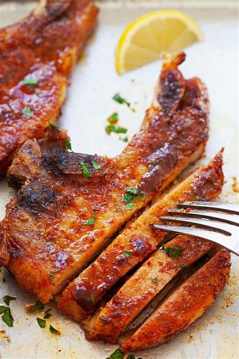 Season to taste with a seasoning salt and pepper. Baked Pork Chops - Tender Pork Chops in Oven - Rasa ...