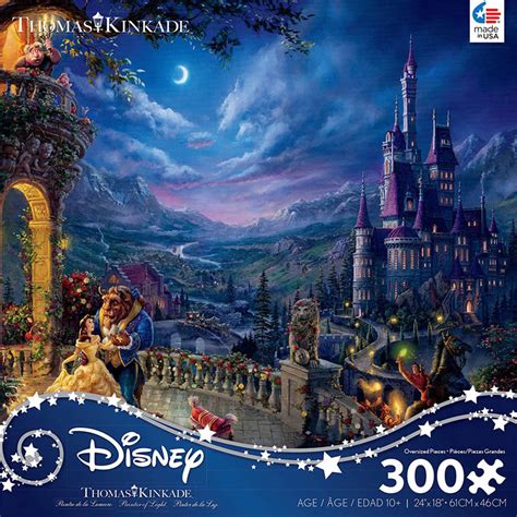 Beauty And The Beast In The Moonlight Puzzle Thomas Kinkade Disney