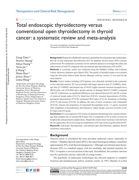 Pdf Total Endoscopic Thyroidectomy Versus Conventional Open