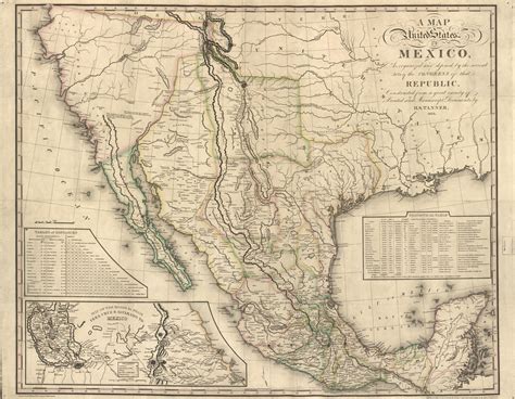 A Map Of The United States Of Mexico As Organized And Defined By The