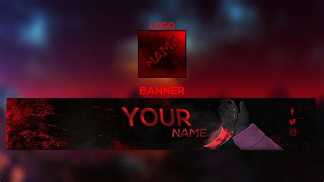Create stunning ➧ banners for your youtube channel ⏩ crello ~ with no design skills ✍ make captivating youtube channe art free. New 2017 Red Counter Strike YouTube Banner Template With ...
