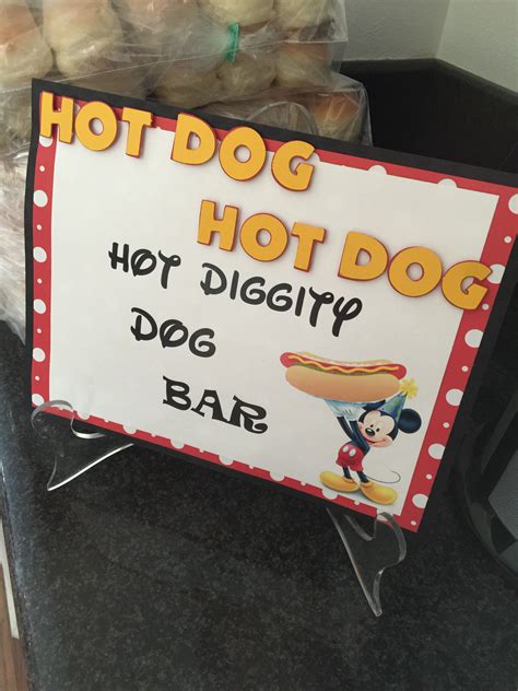 Hot Diggity Dog Bar Sign Mickey Mouse Party Mickey Mouse Clubhouse