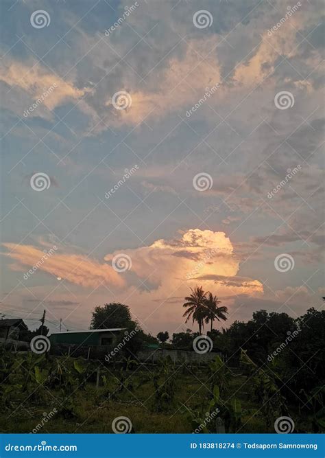 Sky Cloud Thai Eveningvery Beautiful Stock Photo Image Of Thai