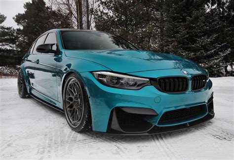 Bmw M3 With Subtle Mods Shines In Atlantis Blue Paintjob Carscoops