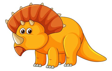 High quality cartoon dino gifts and merchandise. A triceratops on white background - Download Free Vectors ...