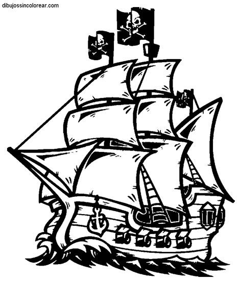 Dibujo Para Colorear De Un Barco Pirata Piratas Dibujo Barco Pdmrea