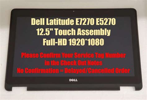 125 Lcd Screen Touch Assembly Lp125wf1 Dell Latitude E7270 Fhd 1920x1080