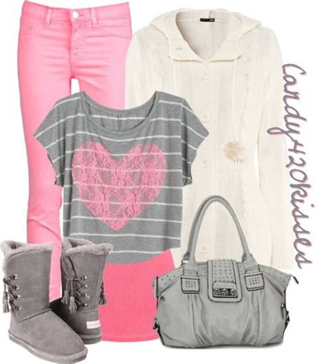 Pink N Grey By Candy420kisses On Polyvoreeverything But The