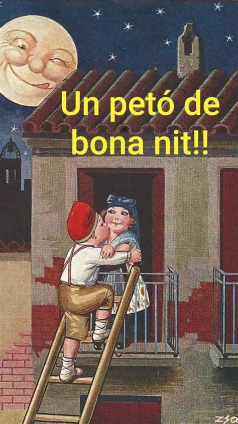 Bona Nit Buenas Noches En Catalan Saludos De Buenas Noches Postales