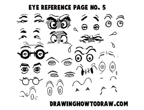 Drawing Cartoon And Illustrated Eyes Reference Sheets How To Draw Step