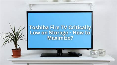 Toshiba Fire Tv Critically Low On Storage Still In Maximize Now