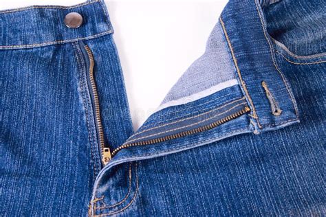 Unzipped Jeans Fly Stock Image Image Of Denim Work Cutoffs 992397