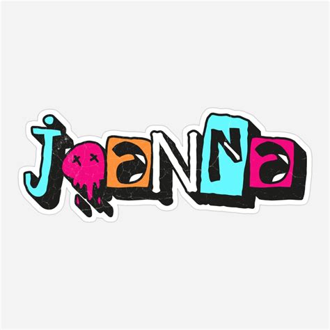Colorful Joanna Name Sticker Custom Name Sticker For Joanna Birthday