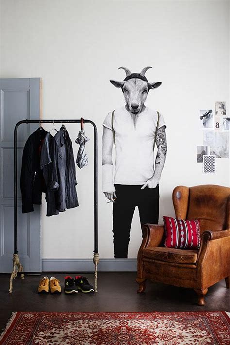 Check spelling or type a new query. Hipster Goat - Be who you are wallpaper mural designed by ...