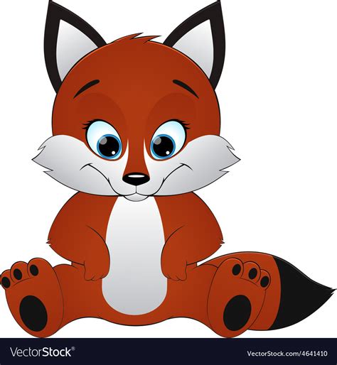 Download Cute fox Royalty Free Vector Image - VectorStock