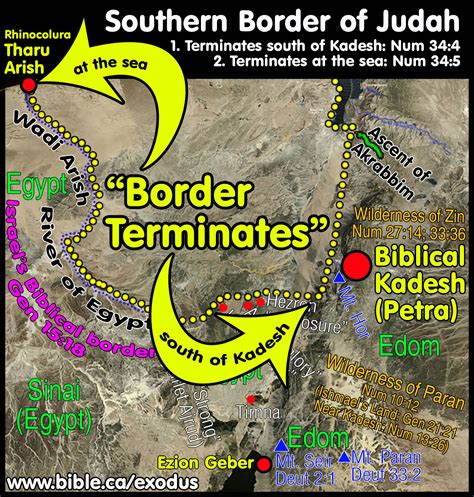 The Southern Border Of Judah And Kadesh Barnea At Petra