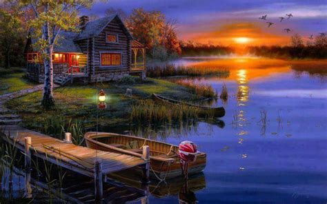 Cabin And Boat Dock Sunset Rex Sikes Daily Inspiration And Gratitude