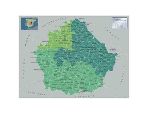 Municipios Cuenca Tienda De Mapas España Y El Mundo