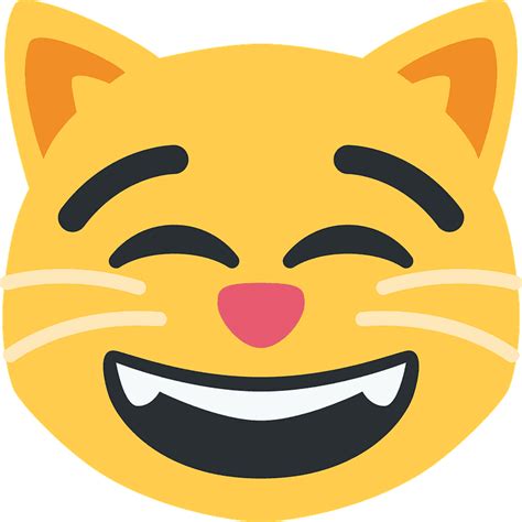 Grinning Cat With Smiling Eyes Emoji Clipart Free Download Transparent