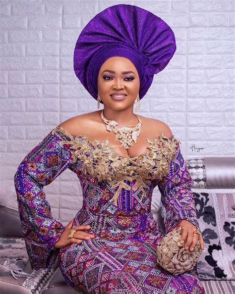 Owanbe Queen Mercy Aigbes 2019 Latest Aso Ebi Styles Nigerian Wedding Wedding I