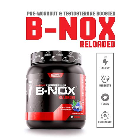 Betancourt Nutrition B Nox Reloaded 20 Serving Blue Raspberry Pre Workout Xsnonline