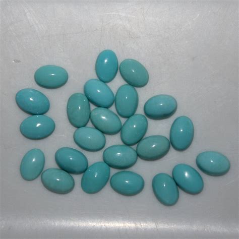 Blue Turquoise Oval Cabochon 6x4mm To 10x8mm Loose Gemstones Etsy