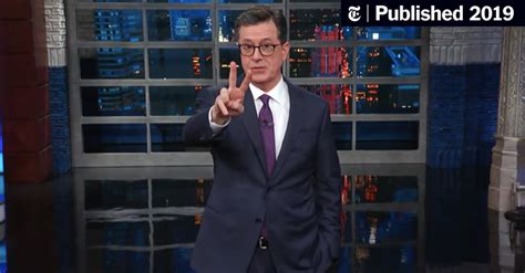 Stephen Colbert Pokes Fun At Trumps 3 Minute Meeting With Nancy Pelosi The New York Times