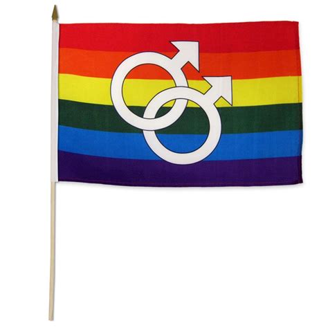12x18 Double Male Symbol Pride Stick Flag Pride Basics