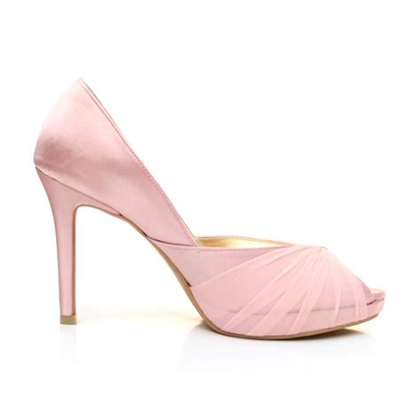 Pink Satin Wedding Heels Pink Chiffon Wedding Heels Custom