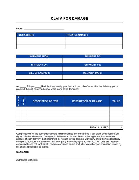 You can modify these sample as your requirement.] Claim for Damage on Shipped Goods Template | by Business ...