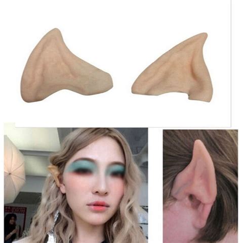 2016 New Latex Fairy Ears Cosplay Accessories Halloween Party Latex