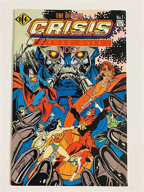 The Official Crisis On Infinite Earths Index 1 Comic Signed George